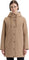 Hunter Veste imperméable mi-longue à capuche en toile Billie - Femme - British Tan
