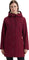 Hunter Veste imperméable mi-longue à capuche en toile Billie - Femme - Cranberry