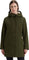 Hunter Veste imperméable mi-longue à capuche en toile Billie - Femme - Hunter Green