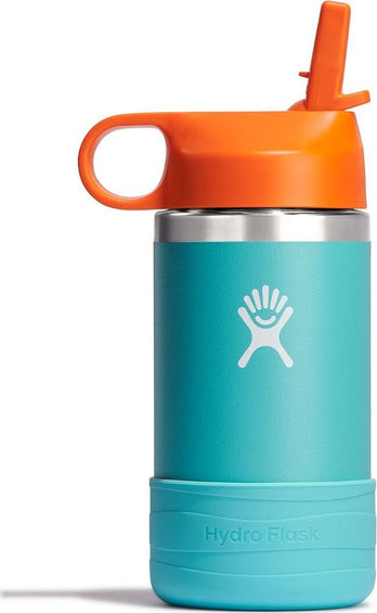 Hydro Flask Bouteille à large goulot avec couvercle à paille et manchons 355mL - Enfant