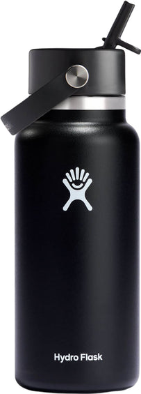 Hydro Flask Bouteille à large ouverture avec bouchon à paille flexible 32 Onces