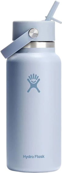 Hydro Flask Bouteille d’eau à large goulot avec couvercle à paille Flex 32 oz