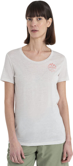 icebreaker T-shirt à encolure dégagée en laine mérinos IB Logo Reflections 150 Tech Lite III - Femme