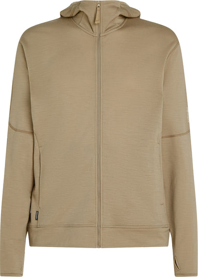 icebreaker Chandail à capuchon avec glissière à manches longues en mérinos 360 RealFleece Elemental - Homme