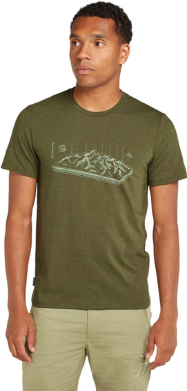 icebreaker T-shirt à manches courtes en mélange de mérinos Central Classic Alps 3D - Homme