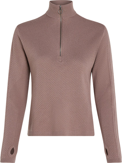 icebreaker Haut à demi-glissière à manches longues en mérinos Icebreaker Anniversary Original - Femme