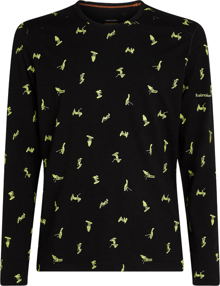 icebreaker Haut thermique à col rond et manches longues en mérinos 200 Oasis Snow Day - Homme