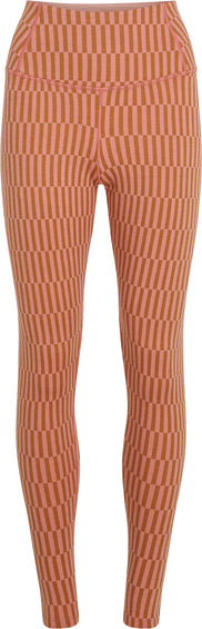 icebreaker Legging thermique taille haute en mérinos 260 Tech Vertex Snow Grid - Femme