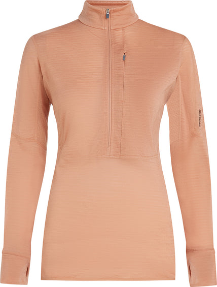 icebreaker Manteau à manches longues et demi-glissière en mélange de mérinos 200 RealFleece Descender - Femme