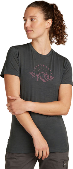 icebreaker T-shirt à manches courtes en mérinos 150 Tech Lite Sunrise Summit - Femme