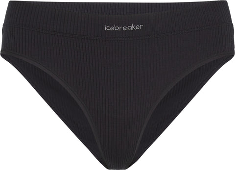 icebreaker Culotte taille basse en mélange de mérinos Rib Lotus - Femme