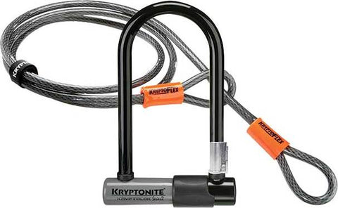 Kryptonite Cadenas en U Kryptolok Series 2 avec câble Mini-Flex