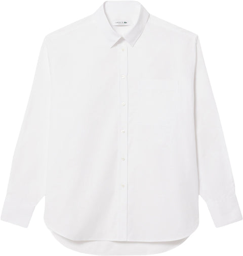 Lacoste Chemise surdimensionné en popeline de coton - Femme