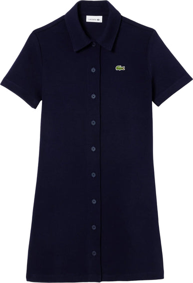 Lacoste Robe polo boutonnée en piqué épais - Femme