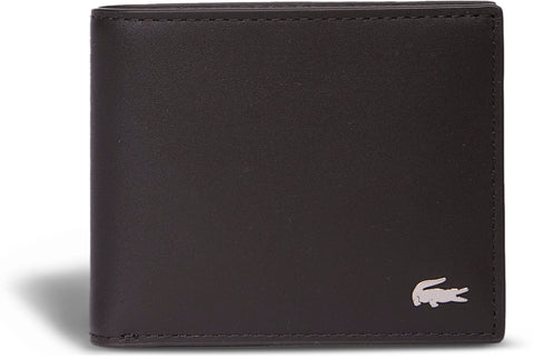 Lacoste Portefeuille Fitzgerald en cuir uni 6 cartes - Homme