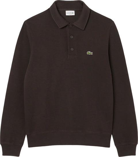 Lacoste Chandail en molleton à col polo en coton côtelé - Homme