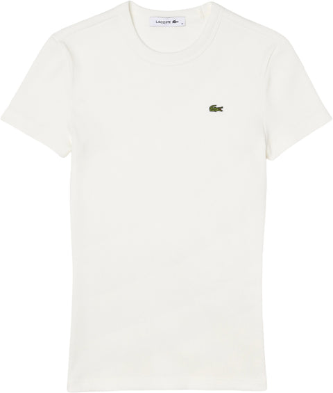 Lacoste T-shirt ajusté en coton côtelé - Femme