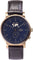 La Maison Inland Montre de 41mm avec bracelet classique supplémentaire de 20mm The August - Unisexe - Antique Gold - Navy - Black Leather