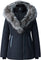 Mackage ADALI Manteau en duvet avec col signature Mackage en fourrure de renard argenté - Femme - Black