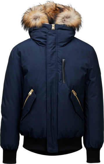 Mackage Manteau aviateur Dixon 2-en-1 en duvet avec plastron à capuche et fourrure naturelle - Homme