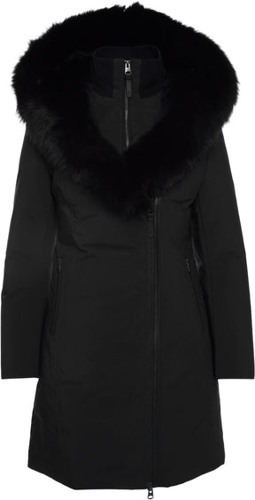 Mackage Manteau en duvet avec col en fourrure de renard Trish-BX Powder Touch - Femme