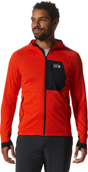 Mountain Hardwear Chandail à capuchon avec fermeture éclair Polartec® Power Grid™ - Homme