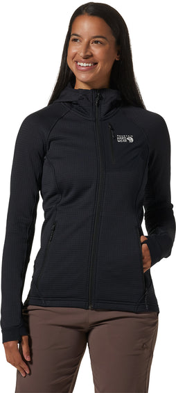 Mountain Hardwear Chandail à capuchon à glissière pleine longueur Polartec Power Grid - Femme