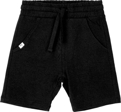 Miles The Label Short en éponge noire Miles Basics - Enfant