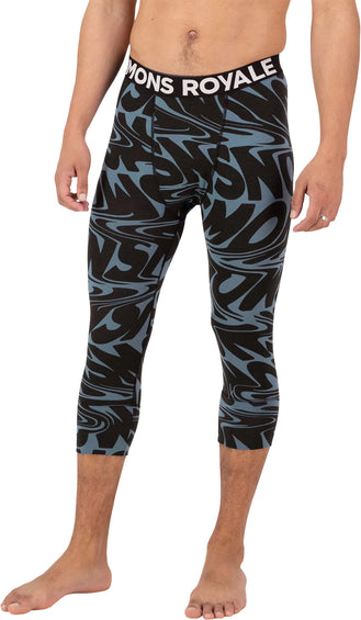 Mons Royale Legging couche de base 3/4 en mérinos Cascade - Homme