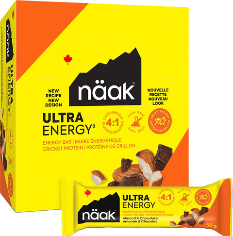 Naak Barres énergétiques aux amandes et chocolat 12 x 50g