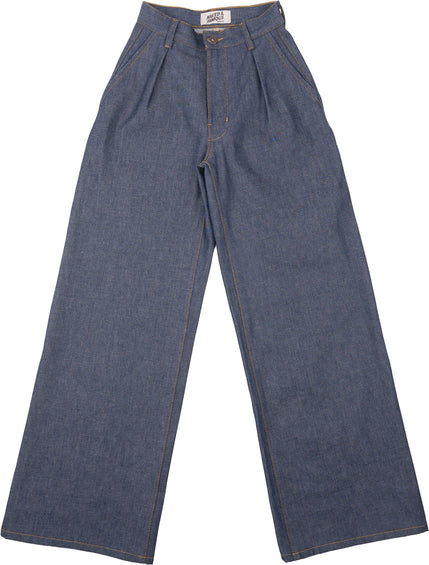 Naked & Famous Pantalon à jambes larges - Natural Indigo - Femme