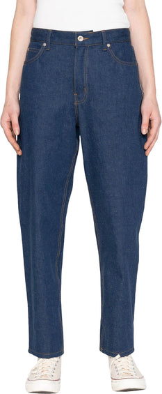 Naked & Famous Jean Bestie - 2x1 Dungaree Nep Denim - Mid Indigo - Femme