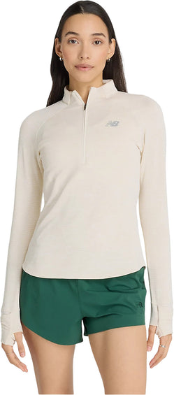 New Balance Haut à demi-glissière Athletics Heat Grid - Femme