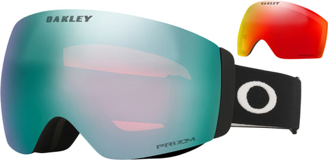 Oakley Lunettes de ski Flight Deck Pro M - Matte Black - Verres Prizm Snow Sapphire Iridium