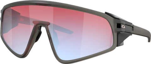 Oakley Lunettes de soleil Latch Panel - Matte Grey Smoke - Verres Prizm Snow Sapphire - Unisexe