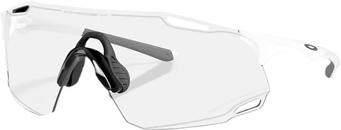Oakley Lunettes de soleil Cybr Dyno - Matte White - Verres Clear to Black Iridium Photochromic