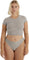 Organic Basics Culotte tanga côtelé Core - Femme - Grey Melange