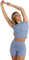Organic Basics Short de course Active - Femme - Misty Blue