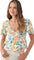 O'Neill Haut en tricot à manches courtes Weslin Floral - Femme - Winter White