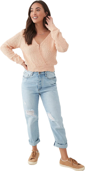 O'Neill Chandail cache-cœur à manches longues en tricot Seaside - Femme