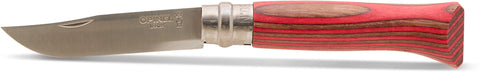 Opinel Couteau N°08 en bouleau laminé rouge