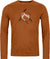 Ortovox T-shirt à manches longues 185 Merino MTN Cutout - Homme - Bristle Brown