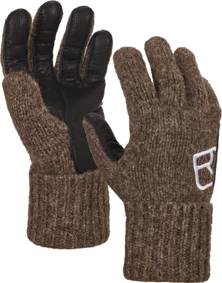 Ortovox Gants classiques en cuir et laine - Unisexe