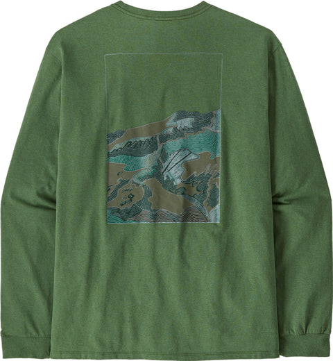 Patagonia T-shirt à manches longues avec poche Trailways Responsibili - Homme