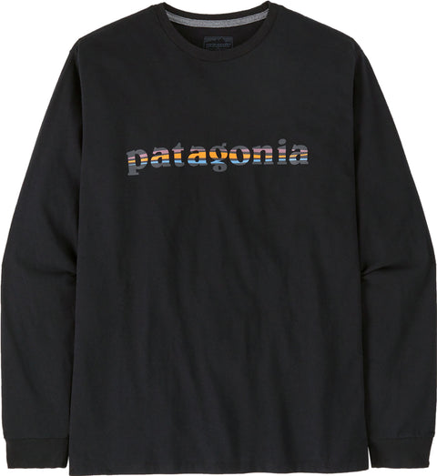 Patagonia T-shirt à manches longues '73 Text Logo Responsibili-Tee - Homme