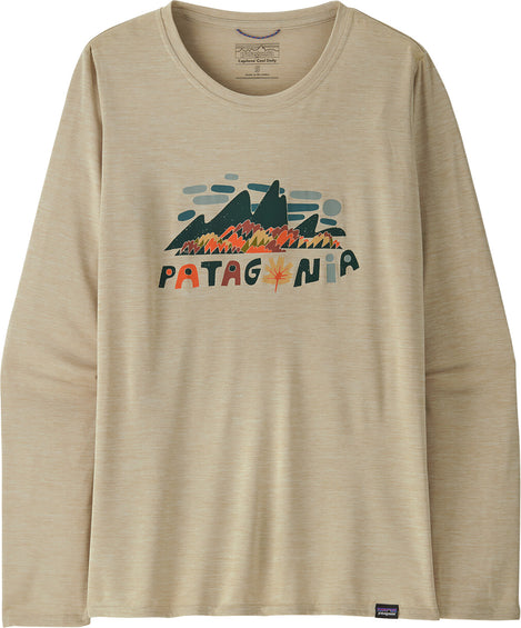 Patagonia T-shirt graphique à manches longues Capilene Cool Daily - Femme