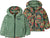 Patagonia Manteau à capuchon réversible en duvet - Bébé - Saw See Owl - Cascade Green