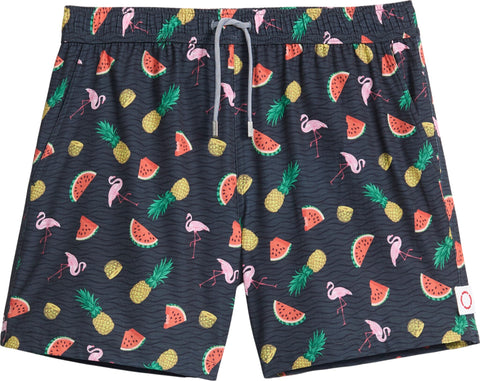 Public Beach Short de bain classique Keep It Tight Tropical Tango 6,5 po avec doublure de compression - Garçon