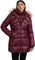 Pajar Manteau matelassé à capuchon fixe avec plastron fixe Ares - Femme - Ox Blood