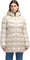 Pajar Manteau matelassé mi-long à piquage en carré avec capuchon fixe Zola - Femme - Champagne